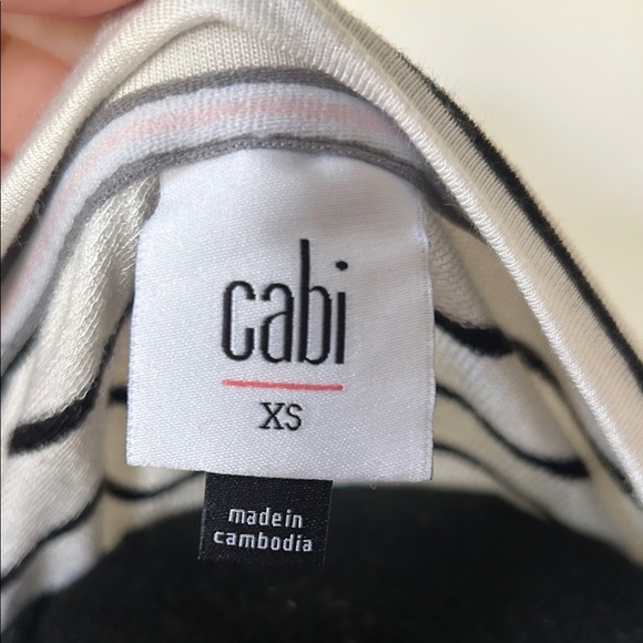 CAbi Black and White Striped long sleeve shirt - Picture 5 of 5